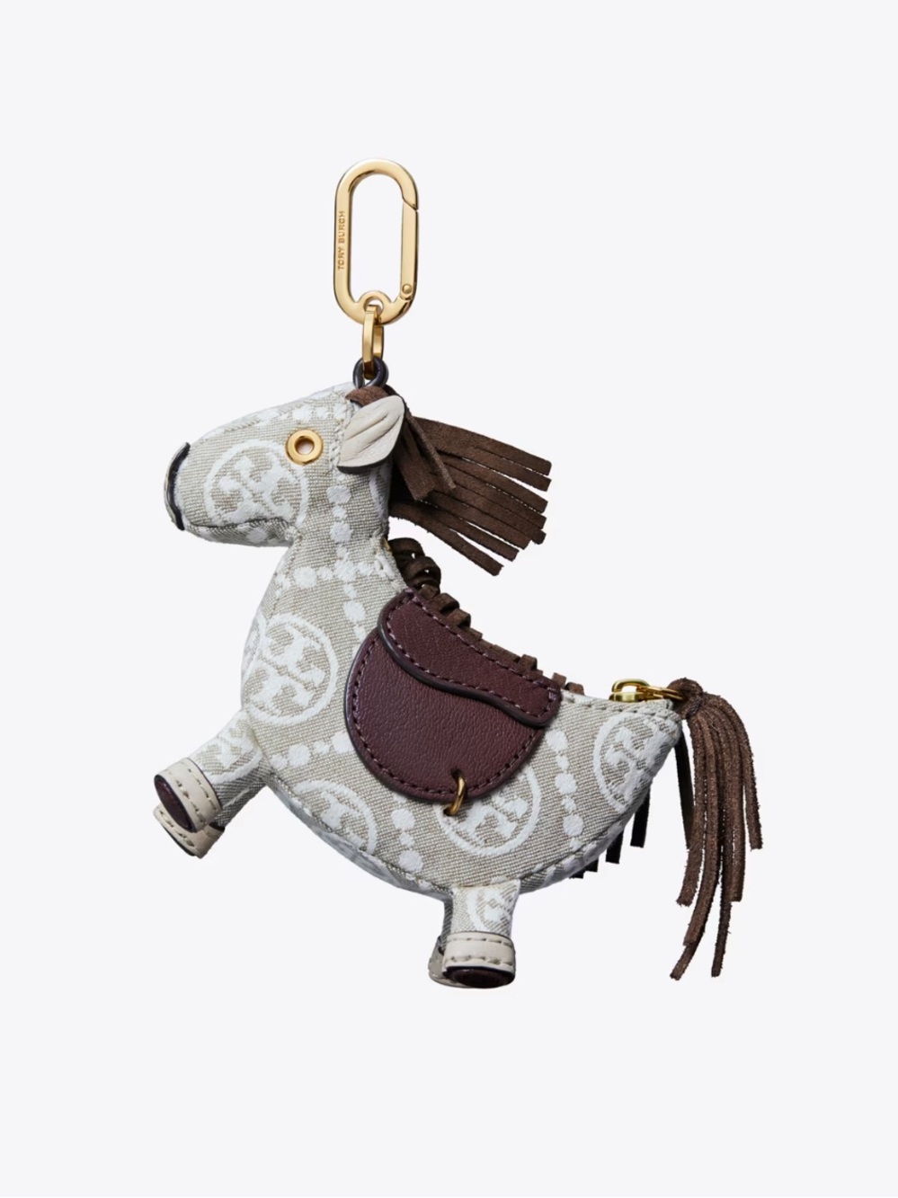 Tory Burch Year Of The Horse Coin Purse Bag Charm Gray Multi GUC